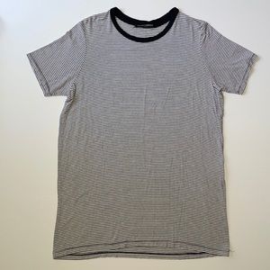 Brandy Melville White Striped T-Shirt Dress